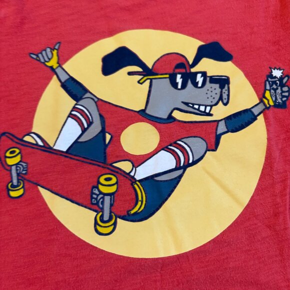 GAP Boys’ Graphic Tee Red Skateboarding Dog Size 5 - Picture 3 of 7